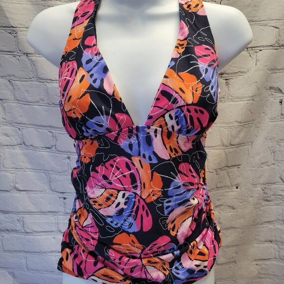 Tommy Hilfiger Printed Halter Tankini Top - Picture 1 of 6